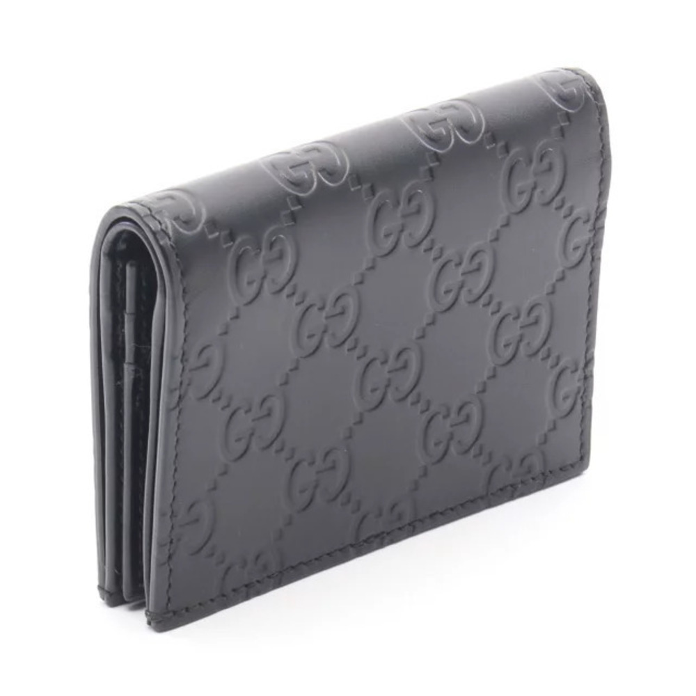 Gucci Wallet Bi ssima fold Black Leather Black